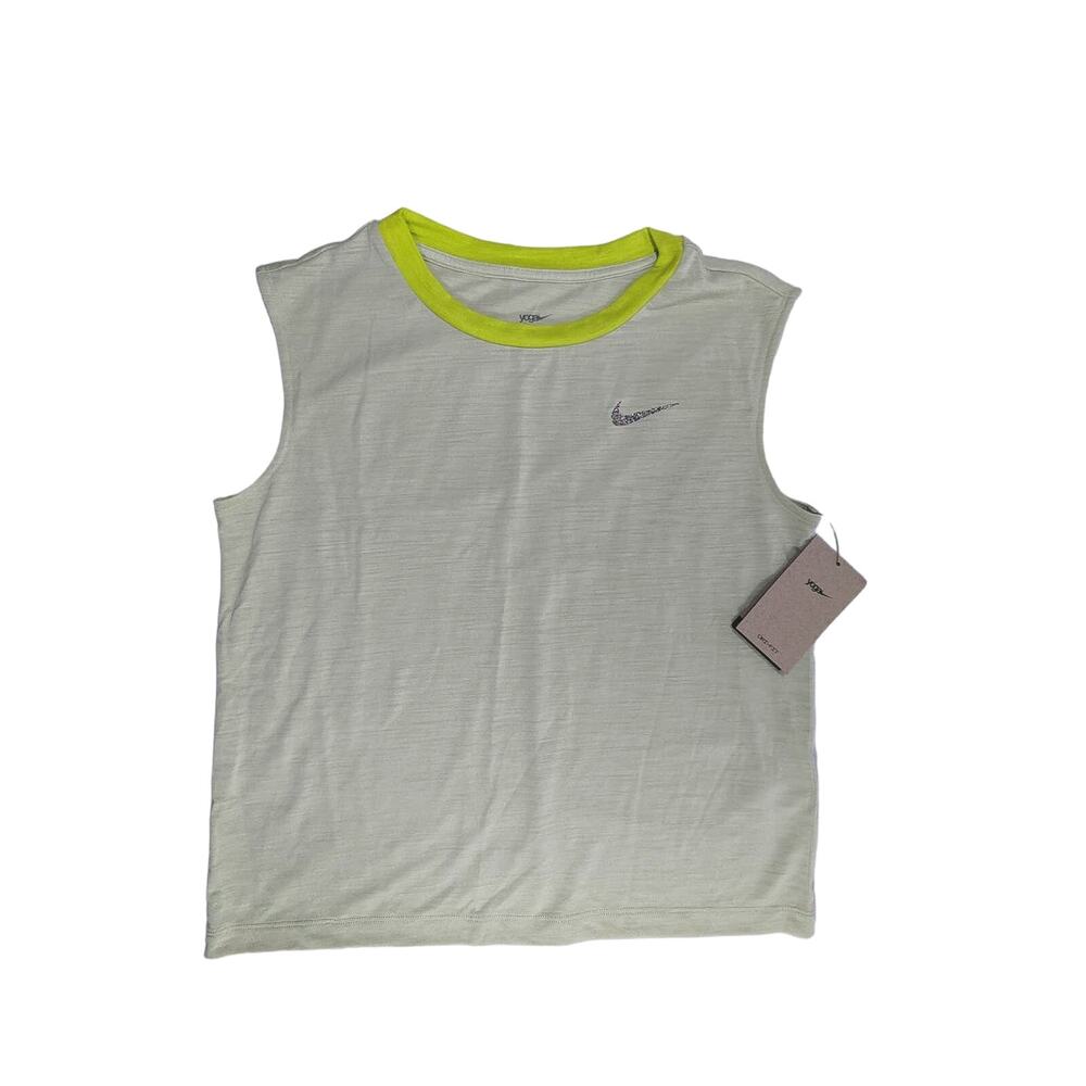 NWT Nike Girls Youth XL Dri-Fit Yoga Tank Top Olive Aura (Green) $35 MSRP